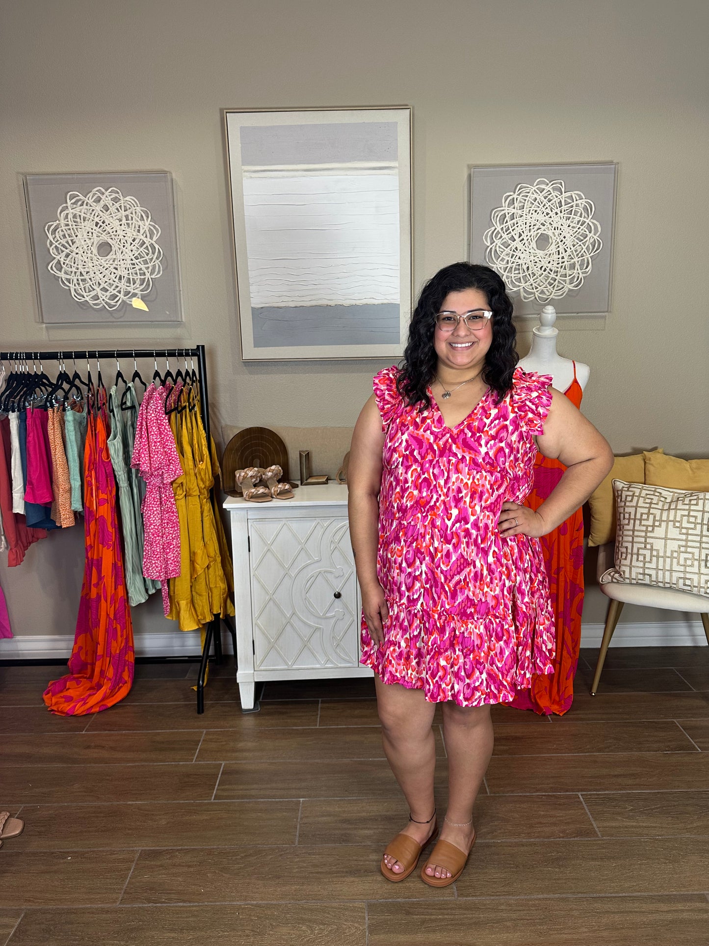 Blanca Mini Dress in Pink