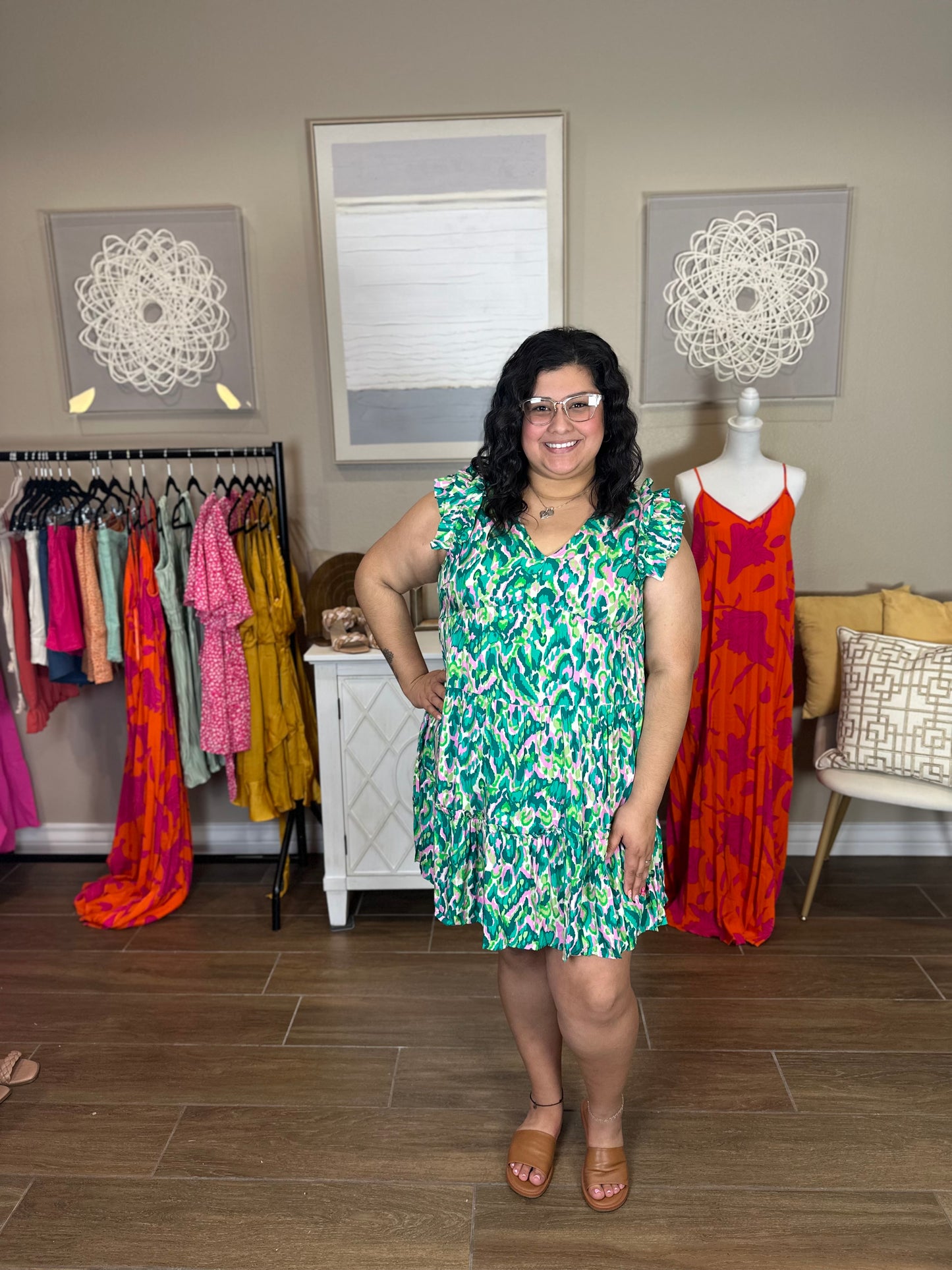 Blanca Mini Dress in Green