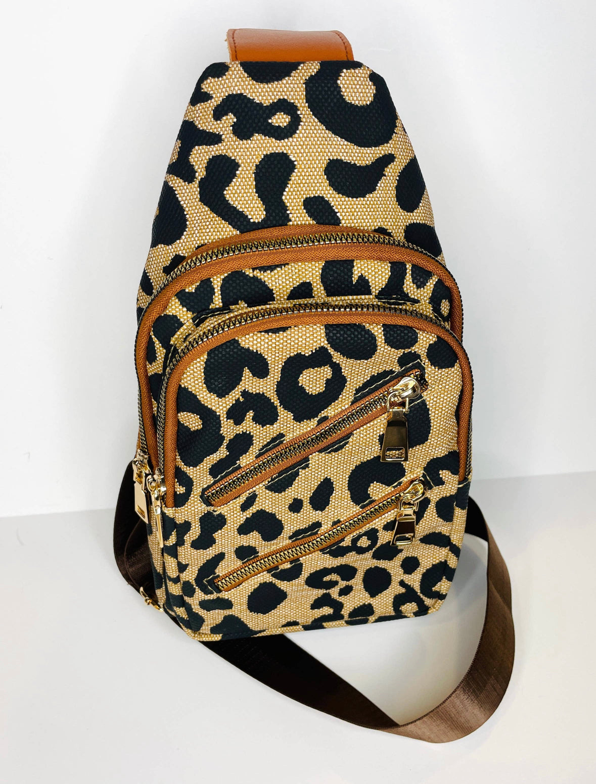 Mika Leopard Sling Bag