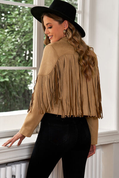 Fringe Trim Staple Cropped Blazer (11 Colors)