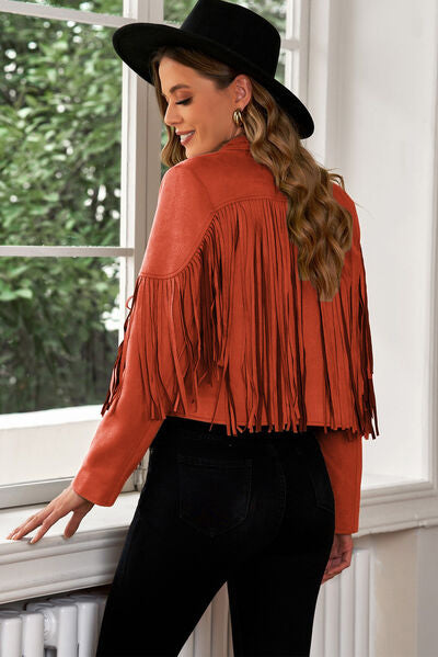 Fringe Trim Staple Cropped Blazer (11 Colors)