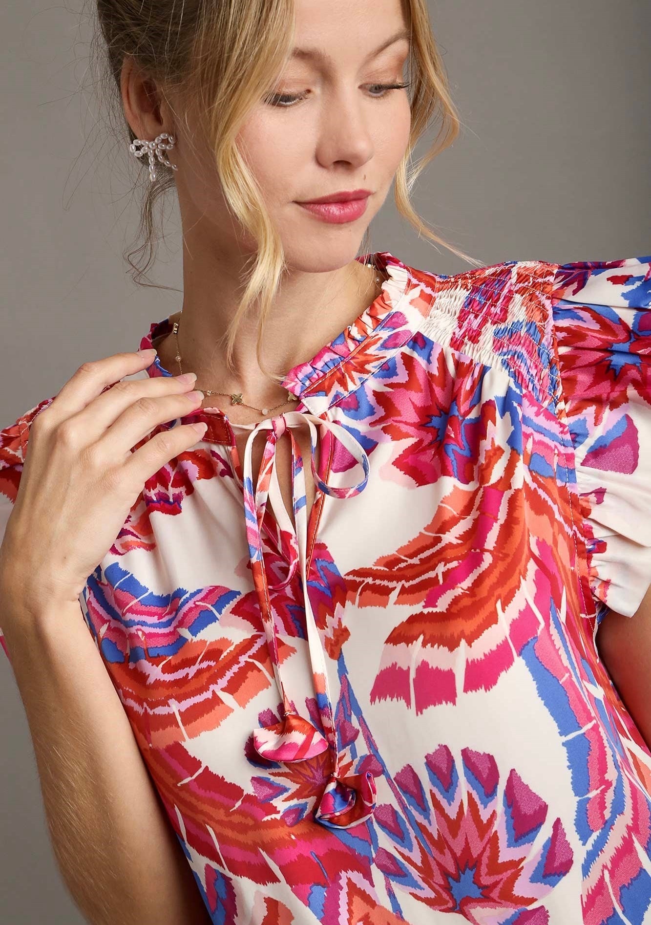 Satin Paisley Sally Tiered Dress