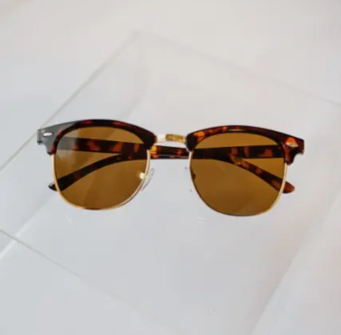 Tortoise Rimless Sunglasses