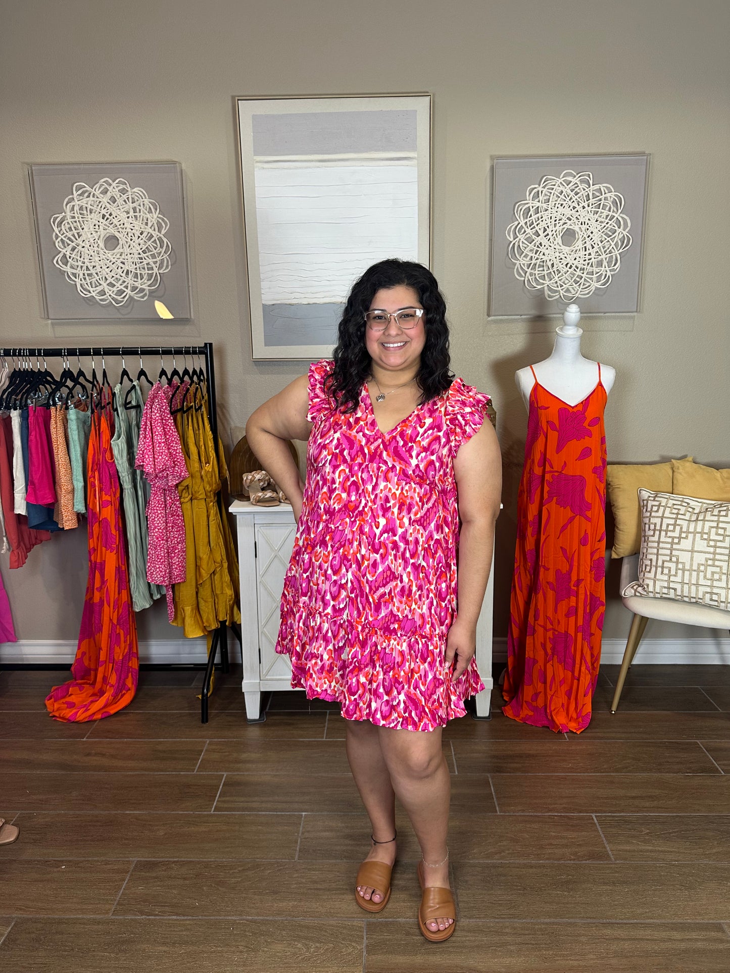 Blanca Mini Dress in Pink
