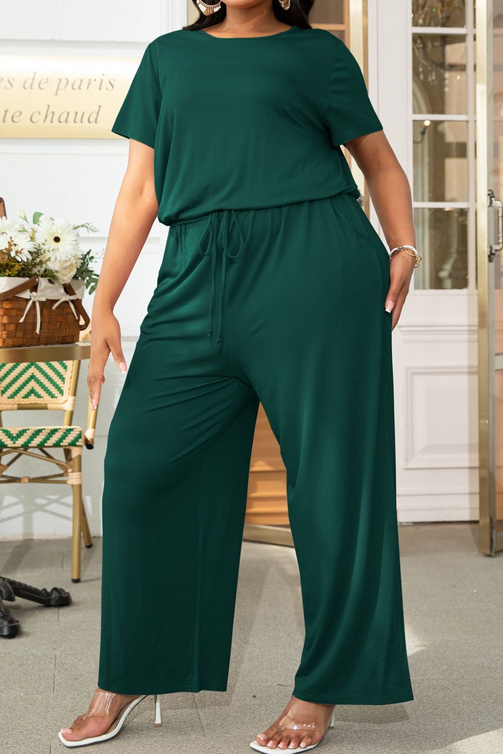 Plus Size Drawstring Jumpsuit (8 Styles)