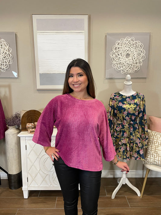 Aly Asymmetrical Hem Knit Top