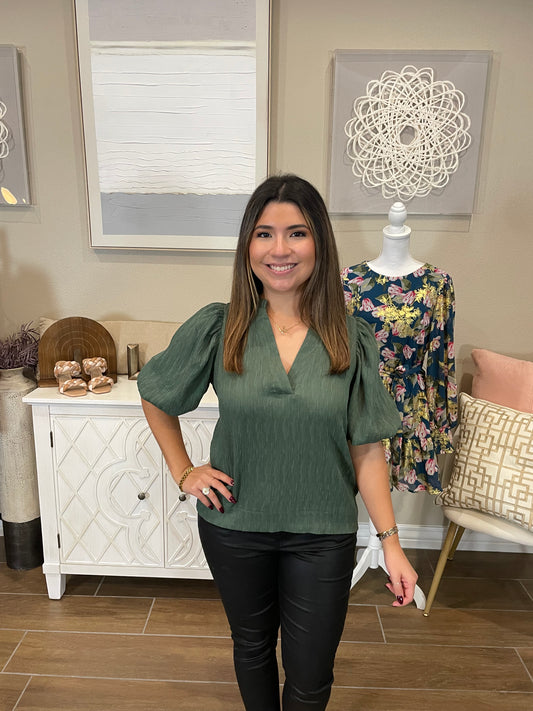Ami Green Top