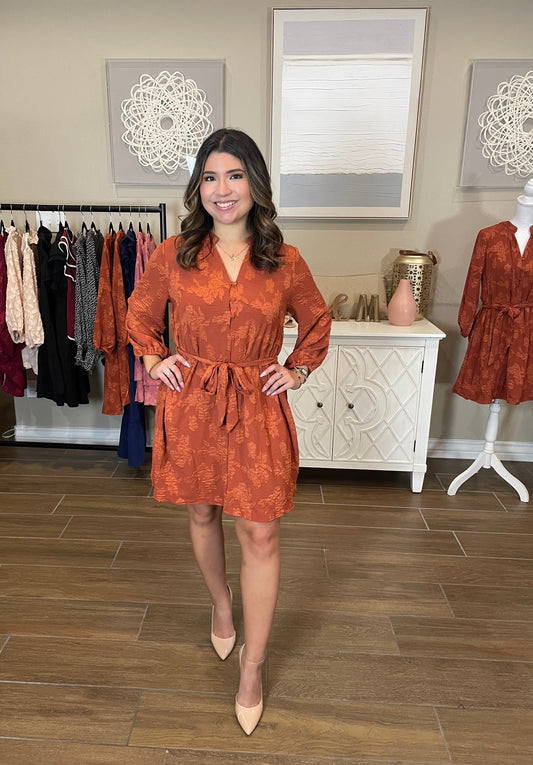 Claire Rust Dress