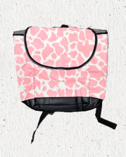 Pink Cowhide BackPack Cooler