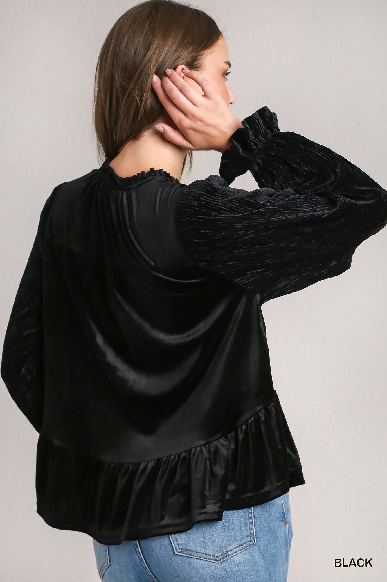 Emily Velvet Babydoll Top