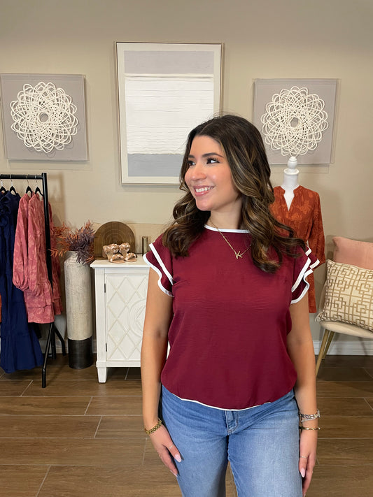 Deb Garnet Top