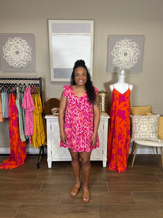 Blanca Mini Dress in Pink