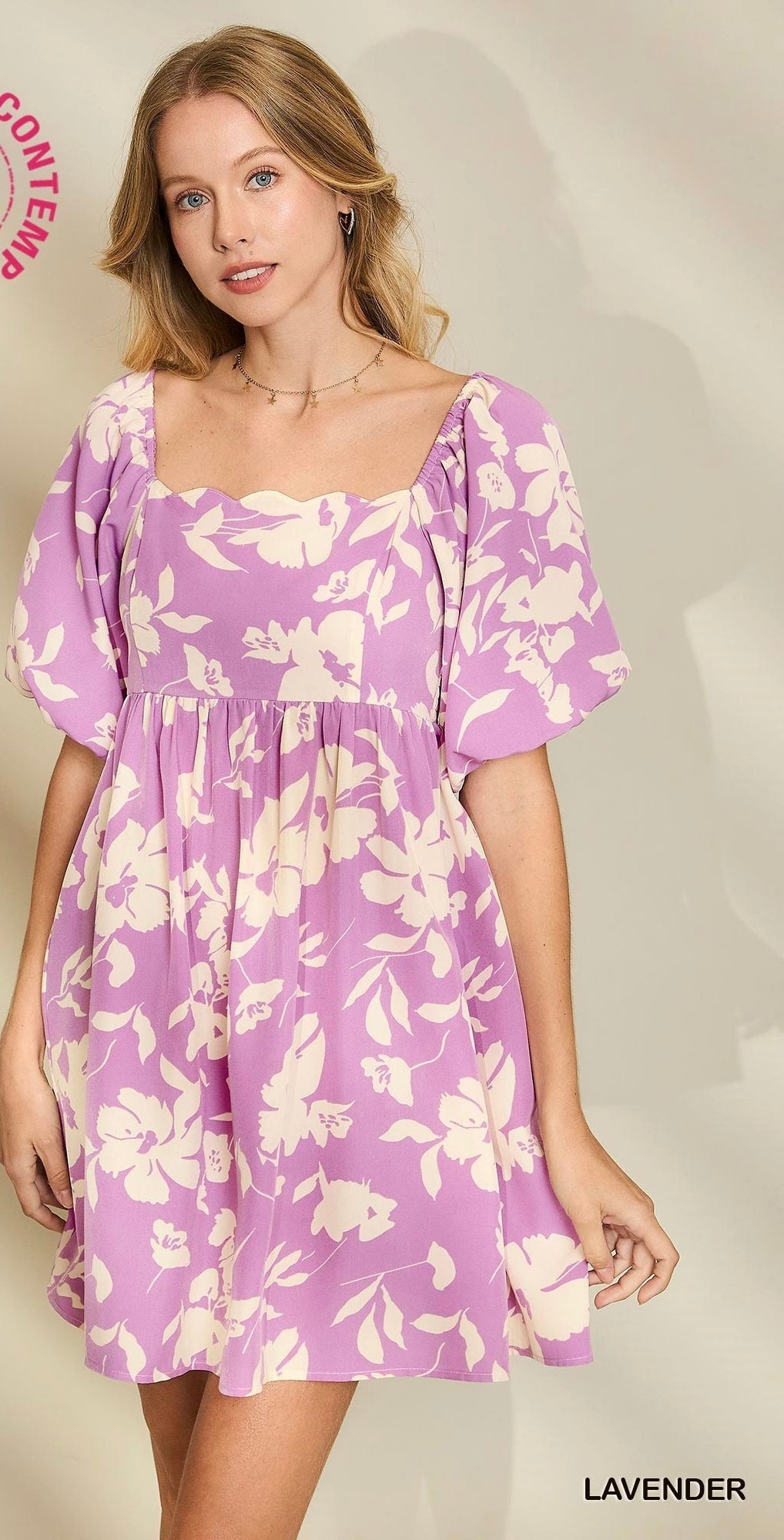 Danielle Lavender Floral Dress