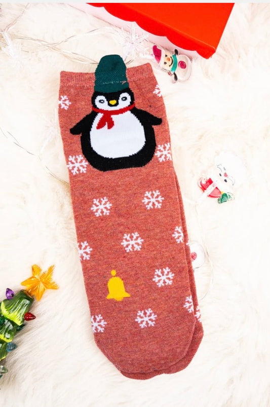 Let It Snow Penguin Socks