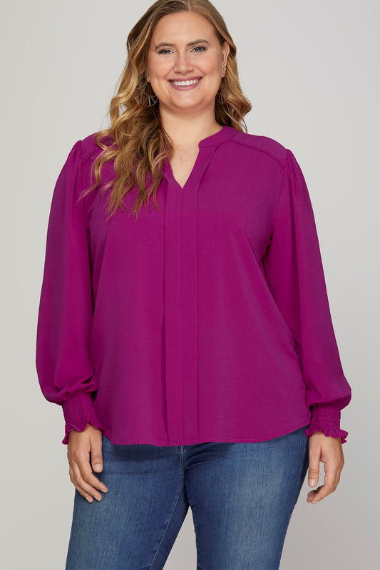 Mellie Magenta Plus Top
