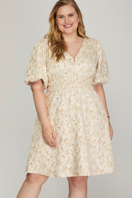 Jenni Champagne Plus Dress
