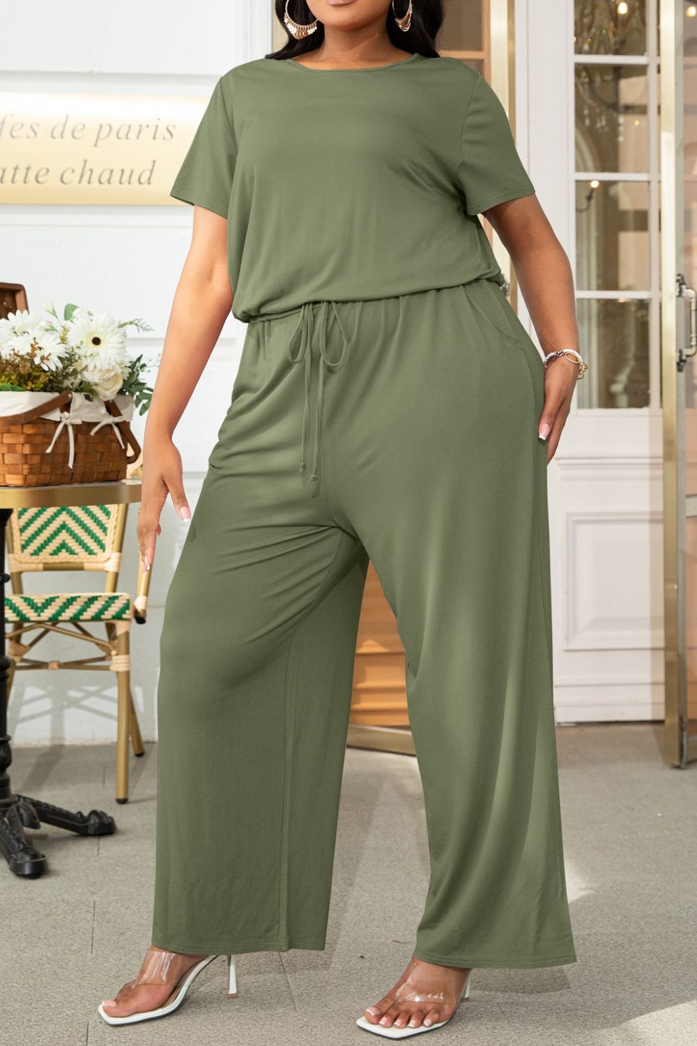 Plus Size Drawstring Jumpsuit (8 Styles)