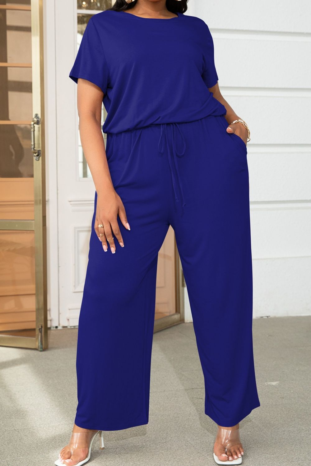 Plus Size Drawstring Jumpsuit (8 Styles)