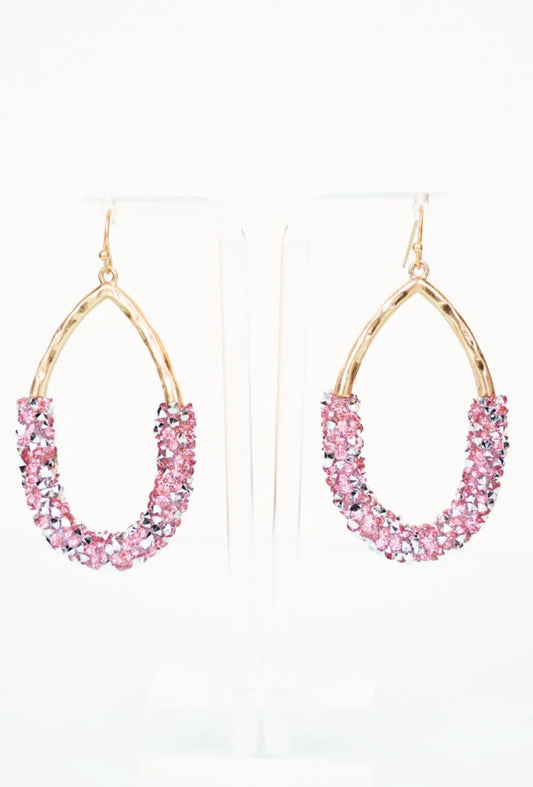 Your Night to Sparkle Pink Earrings