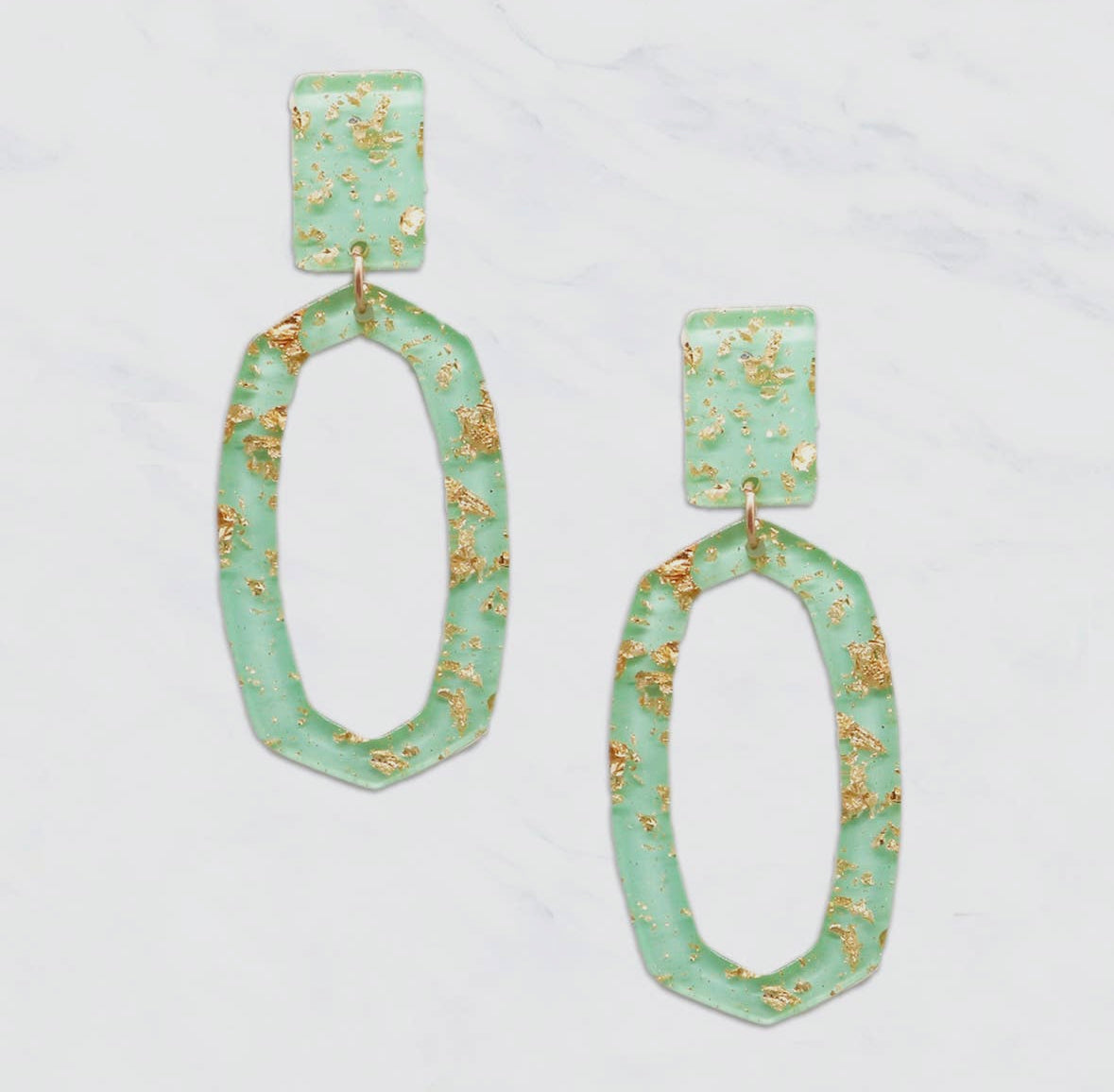 Amy Acetate Post Dangle Earrings (4 Colors)