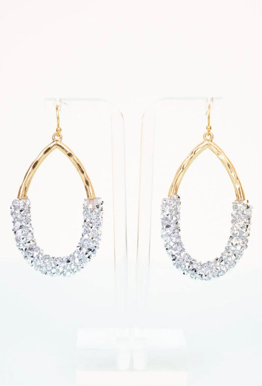 Your Night to Sparkle White Earrings