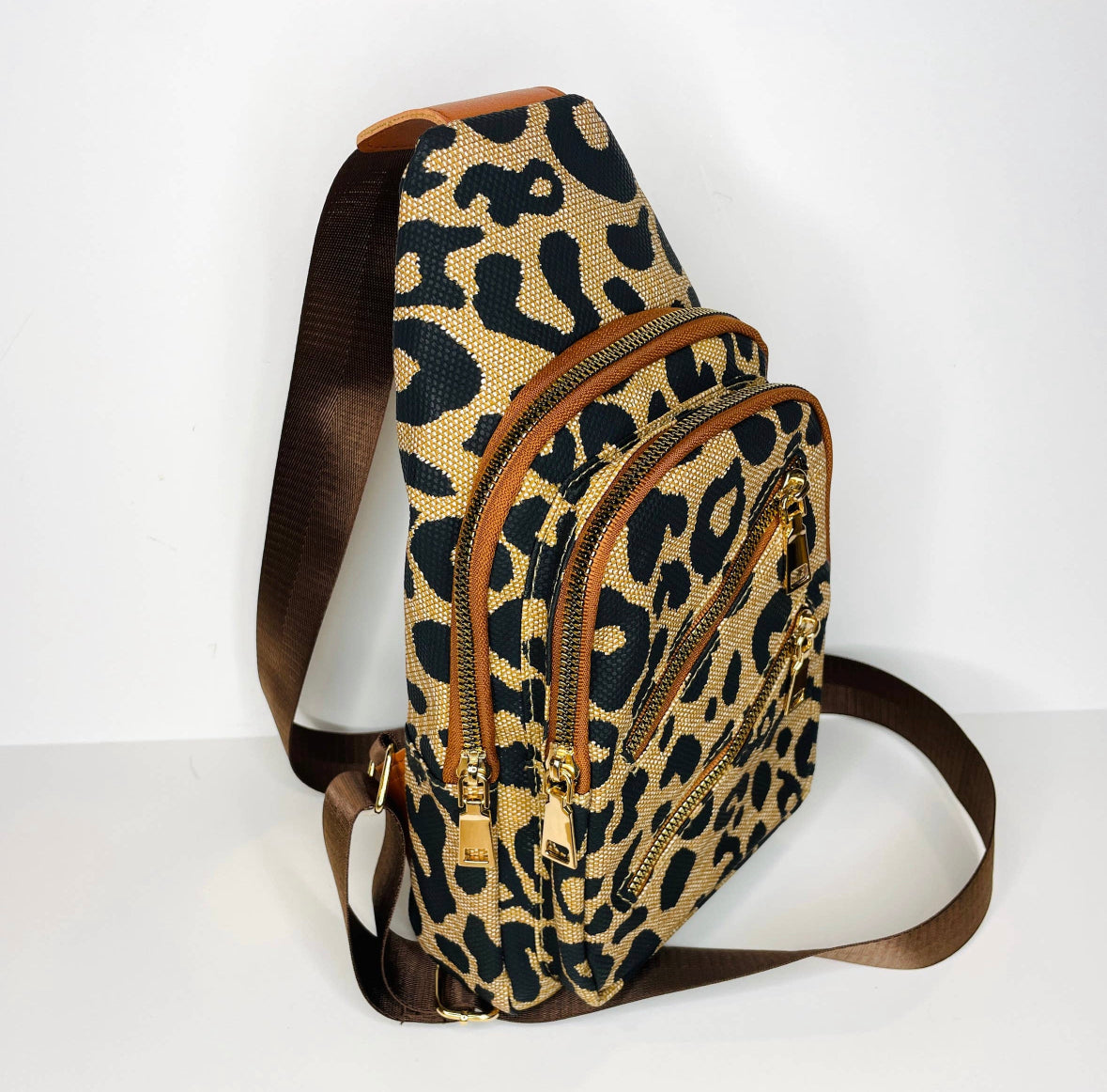 Mika Leopard Sling Bag