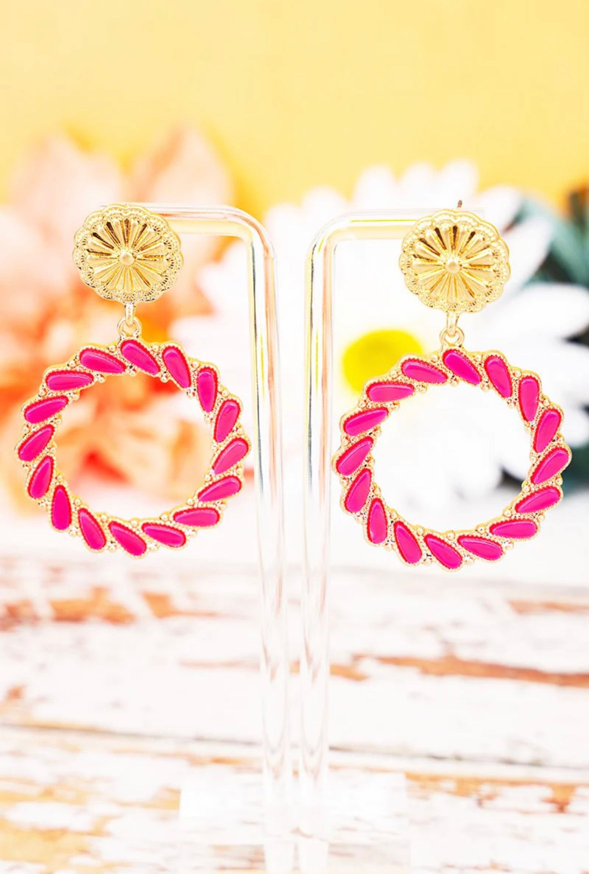 Nora Neon Pink Earrings