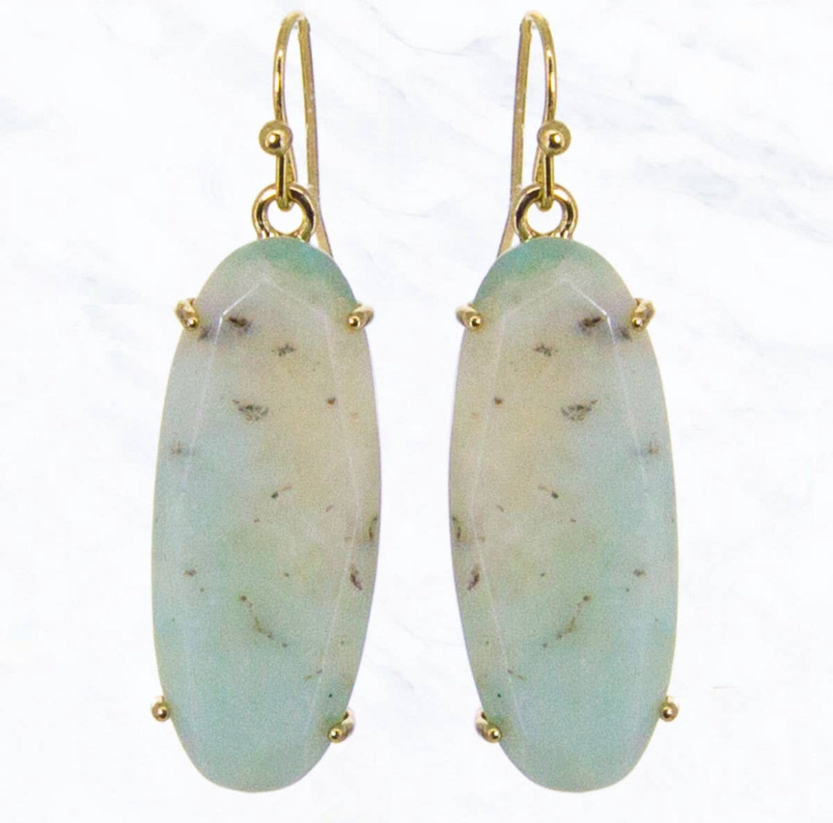 Jane Oval Stone Earrings