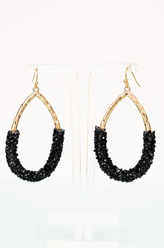 Your Night to Sparkle Black Earrings