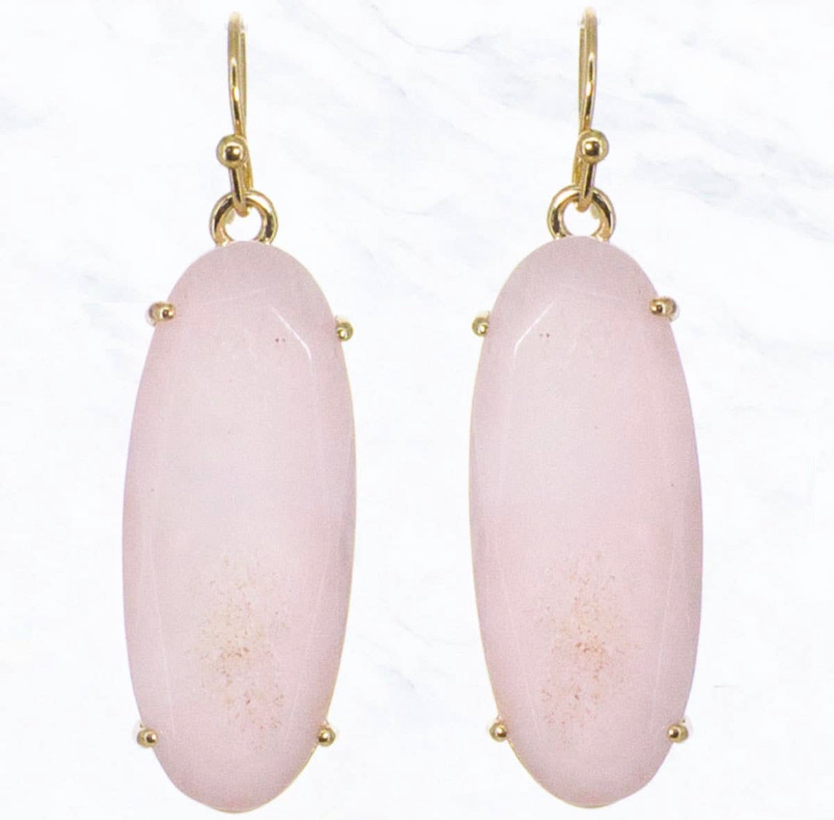 Jane Oval Stone Earrings