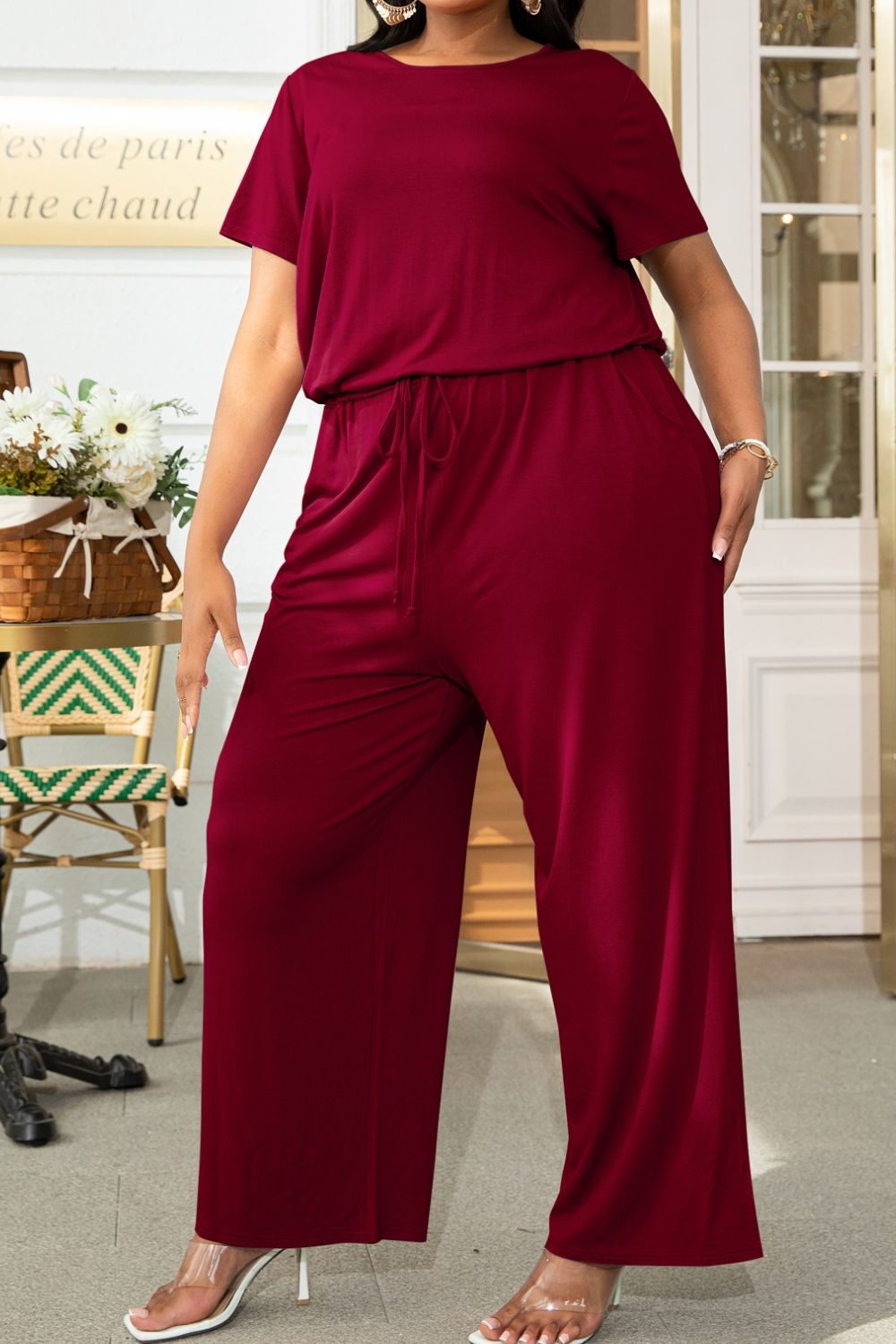 Plus Size Drawstring Jumpsuit (8 Styles)