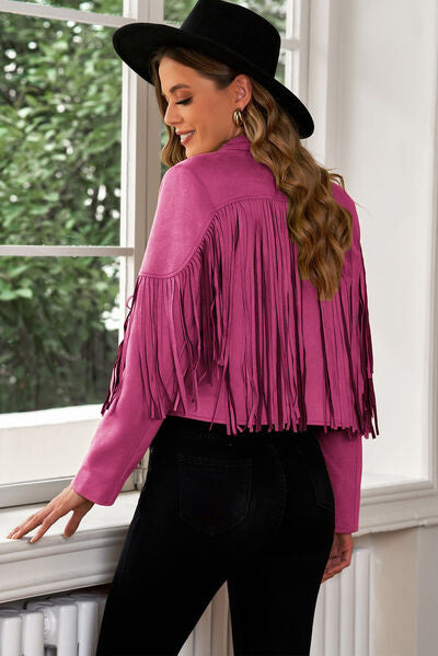 Fringe Trim Staple Cropped Blazer (11 Colors)