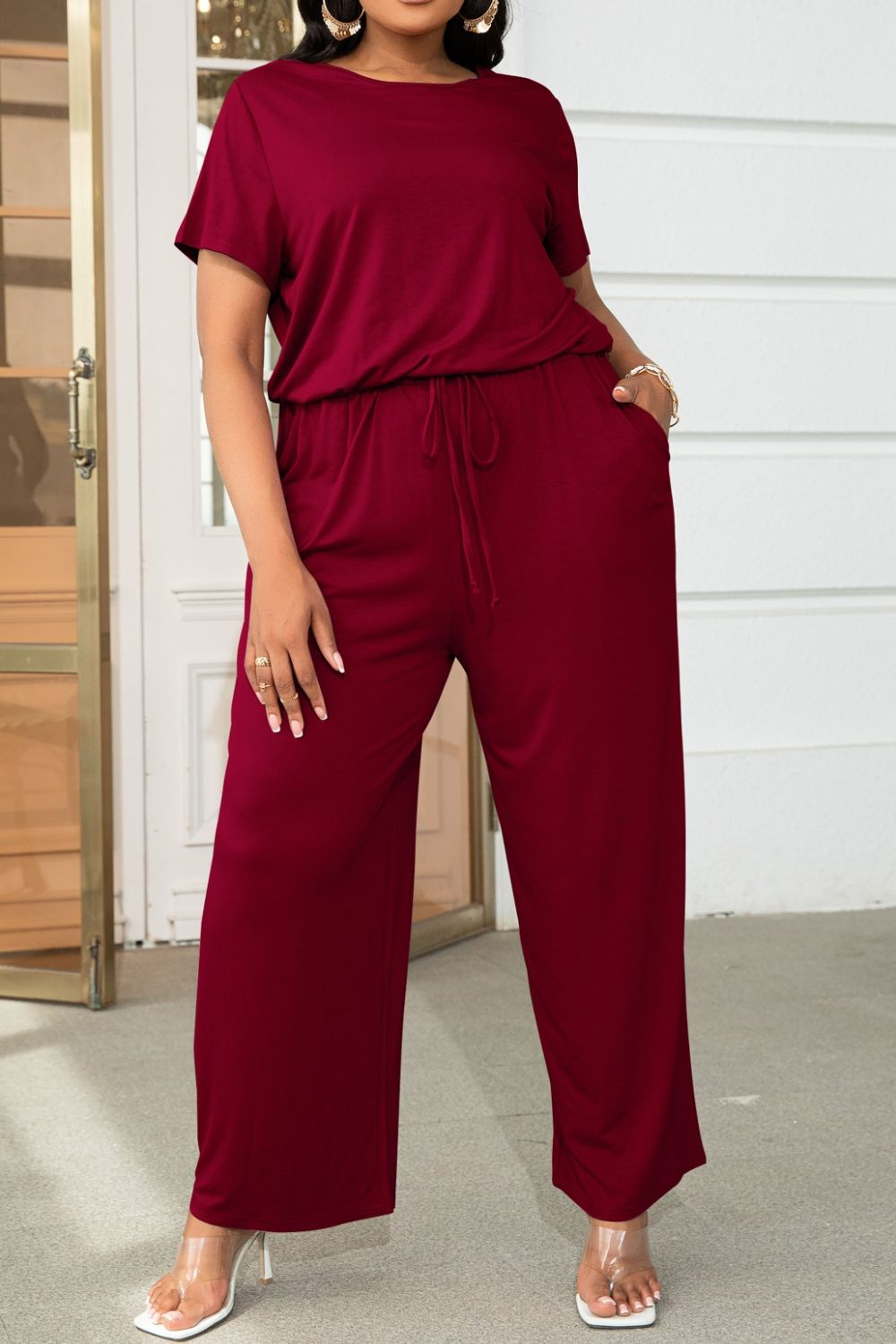 Plus Size Drawstring Jumpsuit (8 Styles)