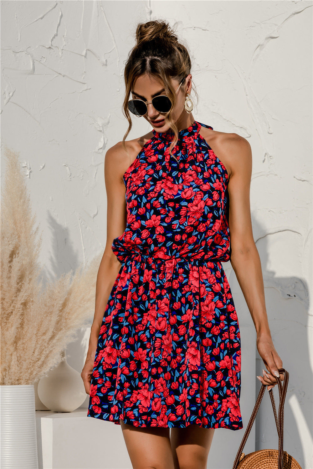 Floral Tied Sleeveless Mini Dress (6 Styles)