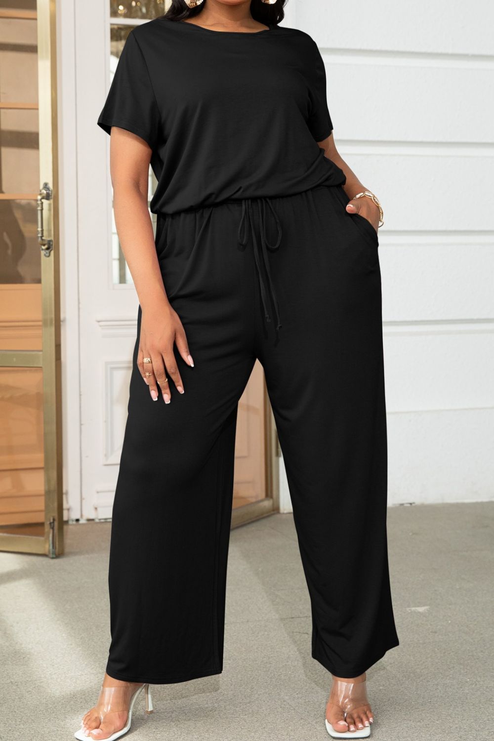 Plus Size Drawstring Jumpsuit (8 Styles)