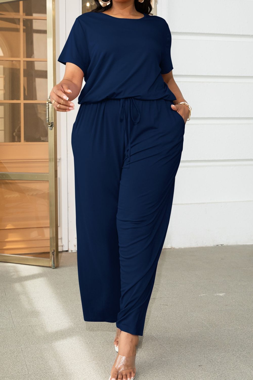 Plus Size Drawstring Jumpsuit (8 Styles)