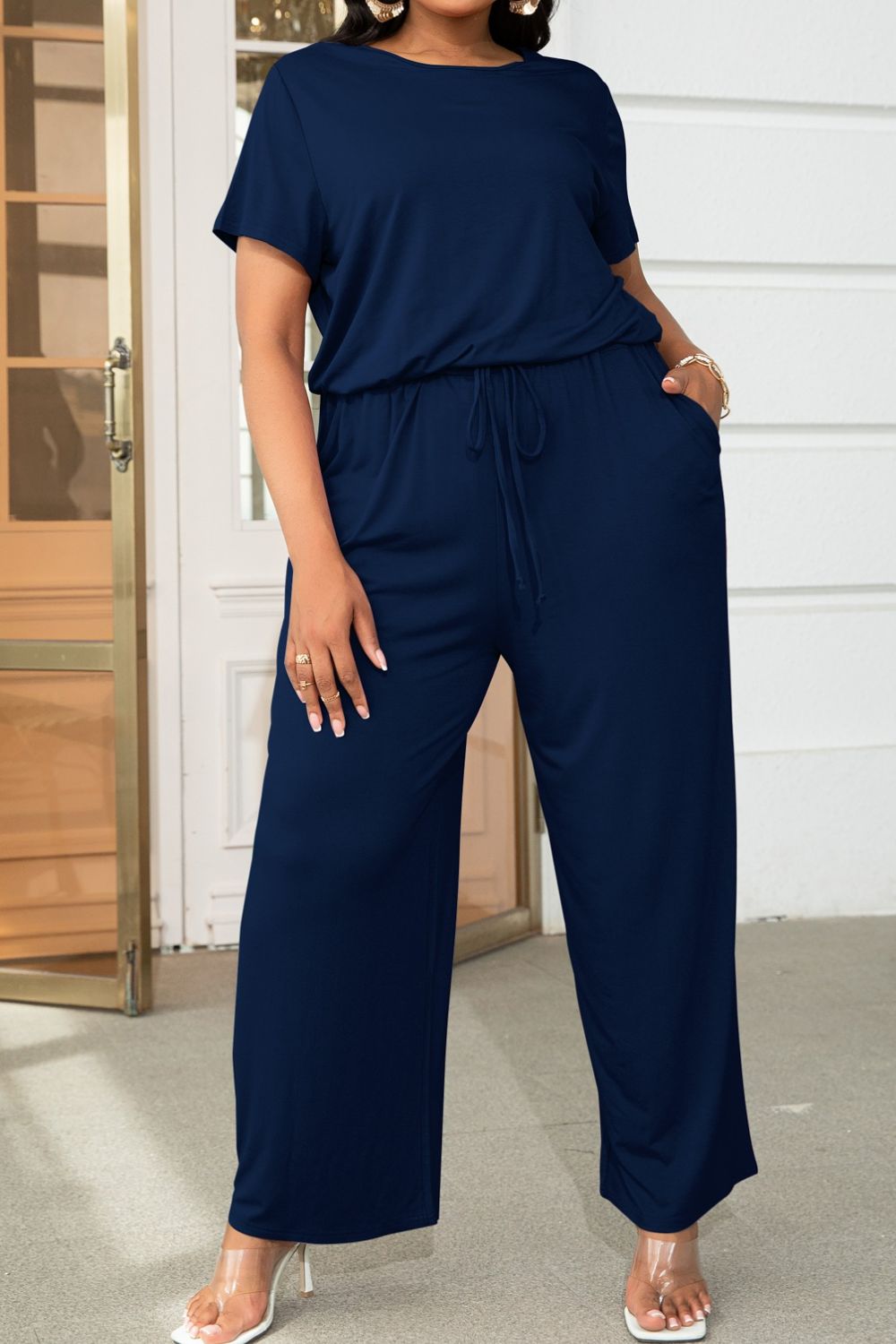 Plus Size Drawstring Jumpsuit (8 Styles)