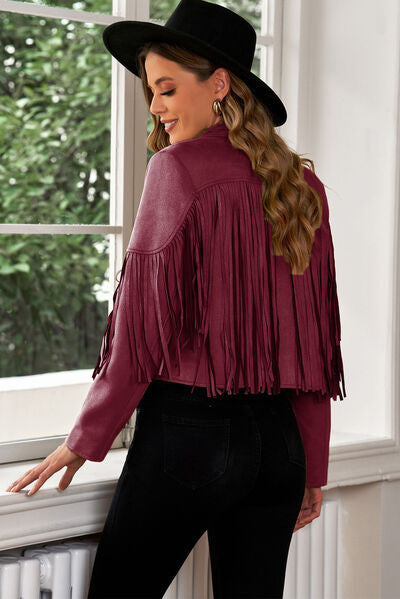 Fringe Trim Staple Cropped Blazer (11 Colors)