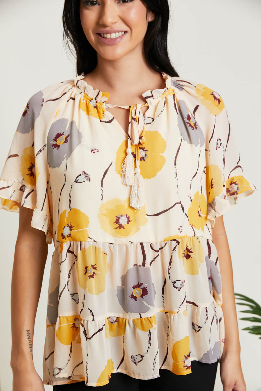 Beautiful Blooms Full Size Floral Top