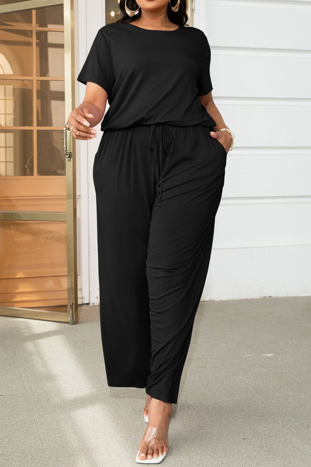 Plus Size Drawstring Jumpsuit (8 Styles)